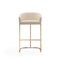 Manhattan Comfort Louvre Barstool in Cream and Titanium Gold BS016-CR - alternate 2